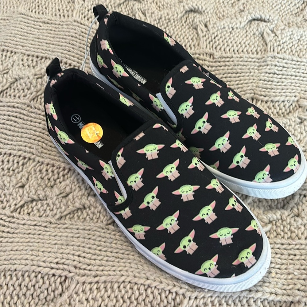 Grogu Mandalorian slip on sneakers